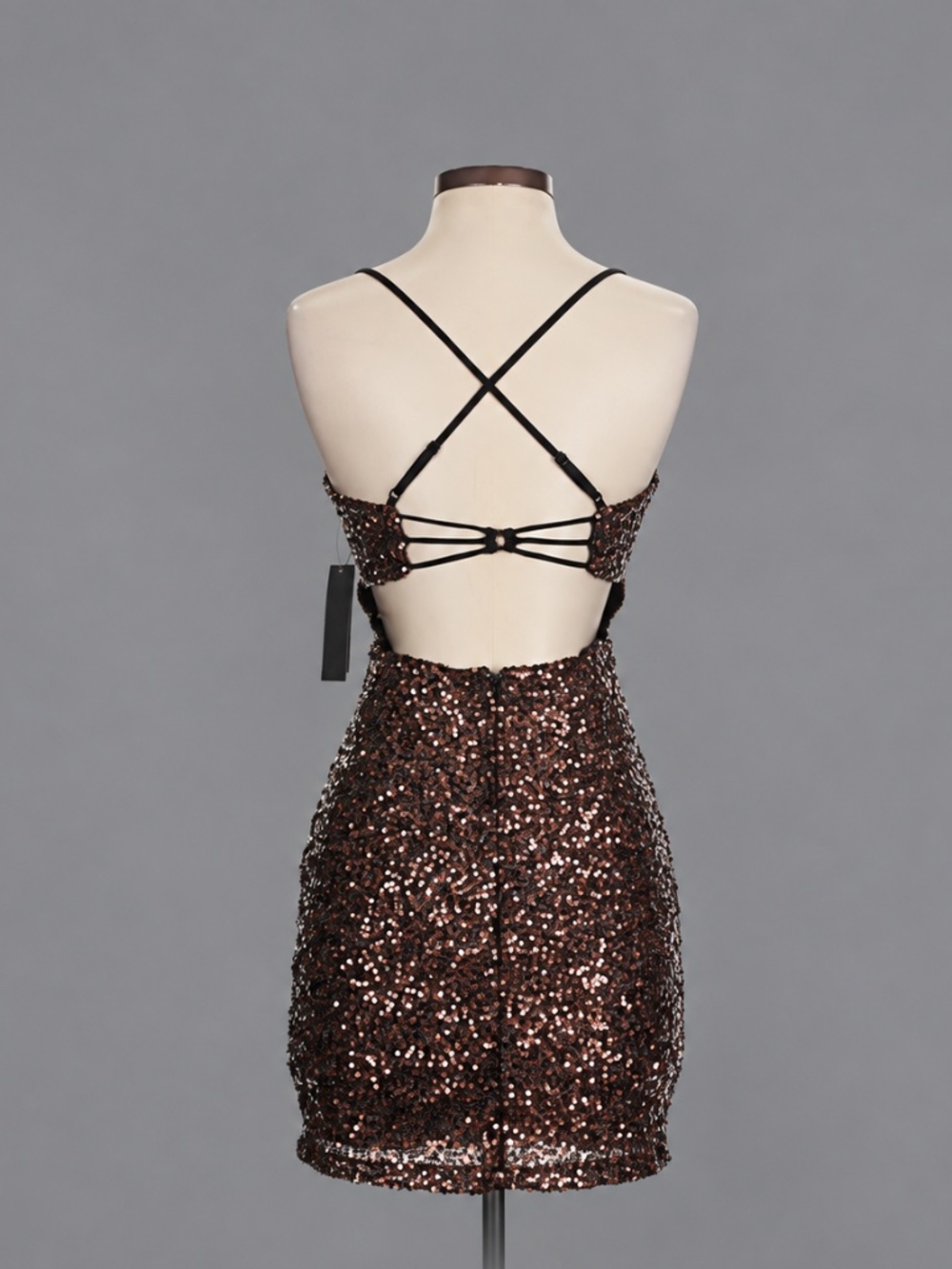City Studio Sequin Open Back Mini Dress – Size 1/2 (XS) – NWT